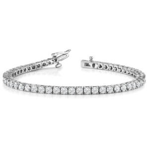 Saige Platinum 4 Prong Diamond Tennis Bracelets