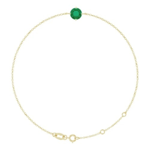 Rosalynd Emerald Yellow Gold Claw Set Gemstone Bracelets