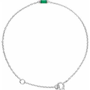 Richella Emerald Channel Set Gemstone Bracelets