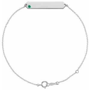 Rossa Emerald Bezel Set Gemstone Bracelets