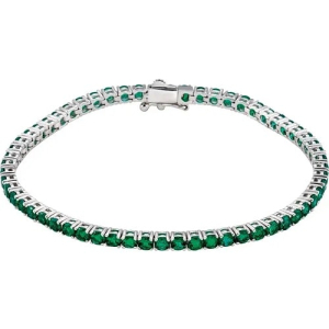 Reverie Emerald Rose Gold 4 Prong Gemstone Bracelets