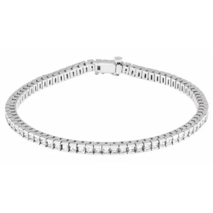 Rosana Lab-Created Channel Set Diamond Tennis Bracelets