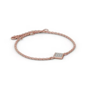 Sophelia Lab-Created Diamond Rose Gold Friendship Bracelet