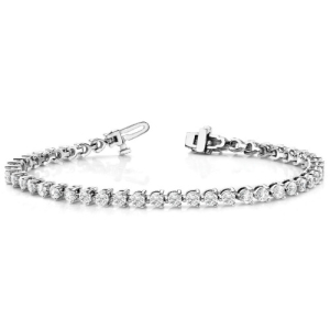 Ronni 2.00 - 12.50 Carat Natural Round cut 3 Prong  Diamond Tennis Bracelets