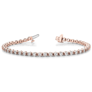 Revel Natural Rose Gold 4 Prong Diamond Tennis Bracelets