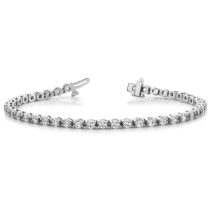 Revel 2.00 - 6.00 Carat Natural Round cut 4 Prong  Diamond Tennis Bracelets