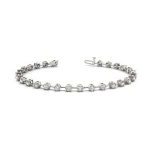 Reanne Natural Platinum 6 Prong Diamond Tennis Bracelets