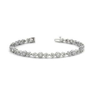 Rosanne Natural Bezel Set Diamond Tennis Bracelets