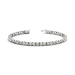 Pollie Natural Round cut 4 Prong  Diamond Tennis Bracelet