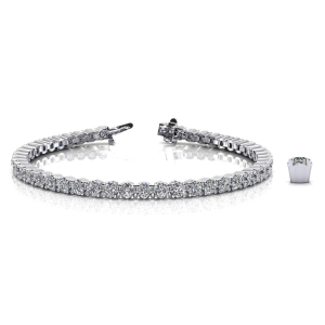 Rosabel 2.00 - 9.75 Carat Natural Round cut 4 Prong  Diamond Tennis Bracelets