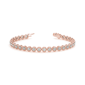 Ricole Natural Rose Gold Illusion Set Diamond Tennis Bracelets