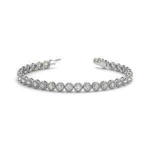 Ricole 2.00 Carat Natural Round cut Illusion Set  Diamond Tennis Bracelets