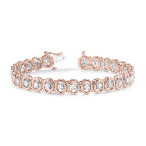 Ria Natural Rose Gold 4 Prong Diamond Tennis Bracelets