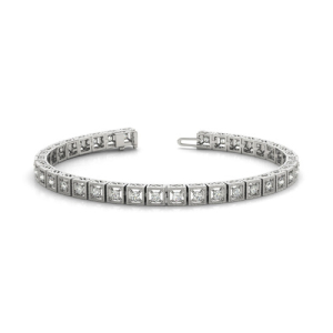 Raina Natural White Gold 4 Prong Diamond Tennis Bracelets