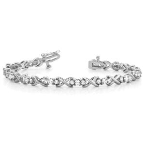 Rianna Natural XO Diamond Tennis Bracelets