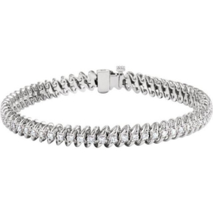 Rebeca 1.20 Carat Natural Round cut S Link  Diamond Tennis Bracelets