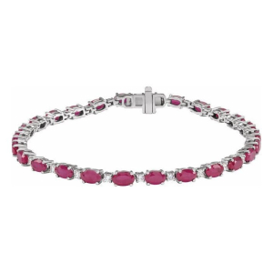 Trayce Natural Ruby White Gold 