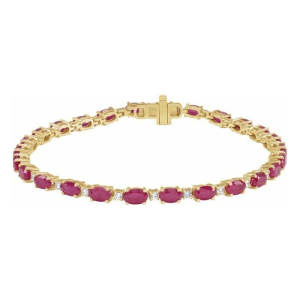 Trayce Natural Ruby Yellow Gold 