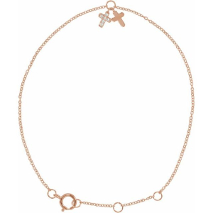 Sym Natural Diamond Rose Gold 4 Prong Friendship Bracelets