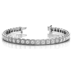 Rosie Natural Platinum 4 Prong Diamond Tennis Bracelets