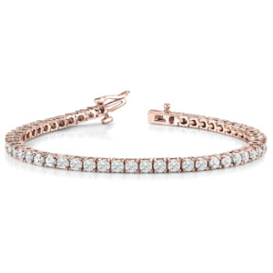 Paityn Lab-Created Rose Gold 4 Prong Diamond Tennis Bracelets