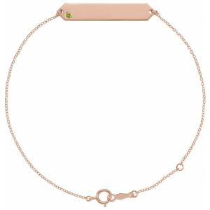 Pymma Peridot Rose Gold Flush Setting  Bracelets