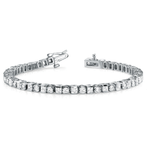 Arthur Lab-Created Diamond Platinum Tennis  For Women Bracelets