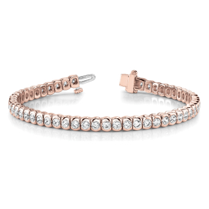 Oscar Lab-Created Diamond Rose Gold Tennis  For Women Bracelets