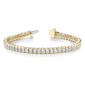 Oscar Lab-Created Diamond Yellow Gold Tennis  For Women Bracelets