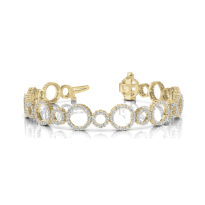 Eliza Lab-Created Diamond Yellow Gold Designer Bracelets