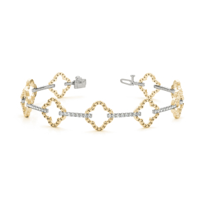 George Lab-Created Diamond Yellow Gold Designer Bracelet