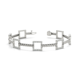 Hannah Lab-Created Diamond Platinum Designer Bracelets