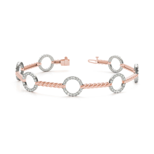 Callum Lab-Created Diamond Rose Gold Designer Bracelets