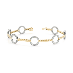 Callum Lab-Created Diamond Yellow Gold Designer Bracelets