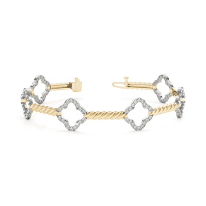 Sophie Lab-Created Diamond Yellow Gold Designer Bracelets