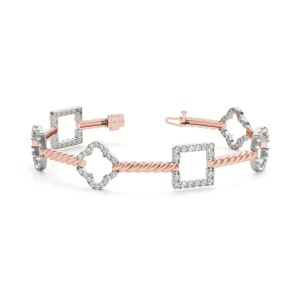 dyaln Lab-Created Diamond Rose Gold Designer Bracelets