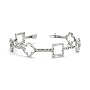 dyaln Lab-Created Diamond Platinum Designer Bracelets