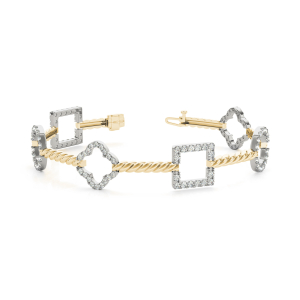 dyaln Lab-Created Diamond Yellow Gold Designer Bracelets