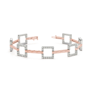 Luke Lab-Created Diamond Rose Gold Designer Bracelets