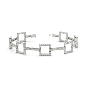 Luke Lab-Created Diamond Platinum Designer Bracelets