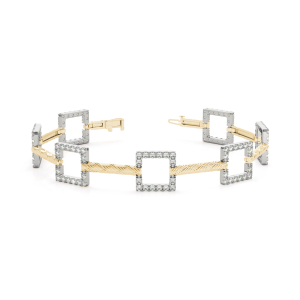 Luke Lab-Created Diamond Yellow Gold Designer Bracelets