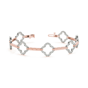 Violet Lab-Created Diamond Rose Gold Designer Bracelets