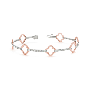 Lawis Lab-Created Diamond Rose Gold Designer Bracelets