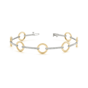 Freya Lab-Created Diamond Yellow Gold Designer Bracelets