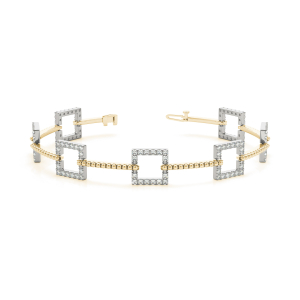 Jake Lab-Created Diamond Yellow Gold Designer Bracelets