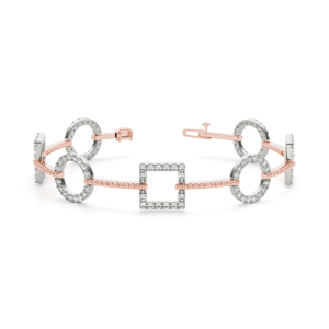 Fiona Lab-Created Diamond Rose Gold Designer Bracelets