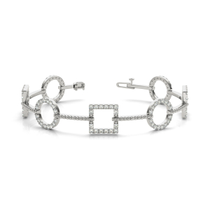 Fiona Lab-Created Diamond Platinum Designer Bracelets