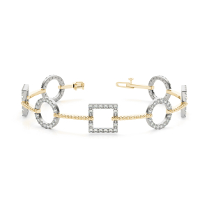 Fiona Lab-Created Diamond Yellow Gold Designer Bracelets