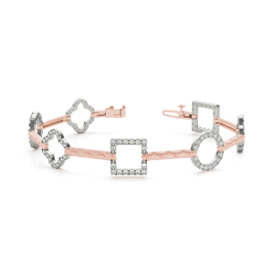 Katie Lab-Created Diamond Rose Gold Designer Bracelets