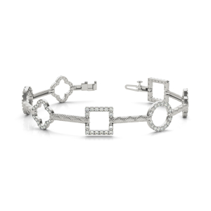 Katie Lab-Created Diamond Platinum Designer Bracelets